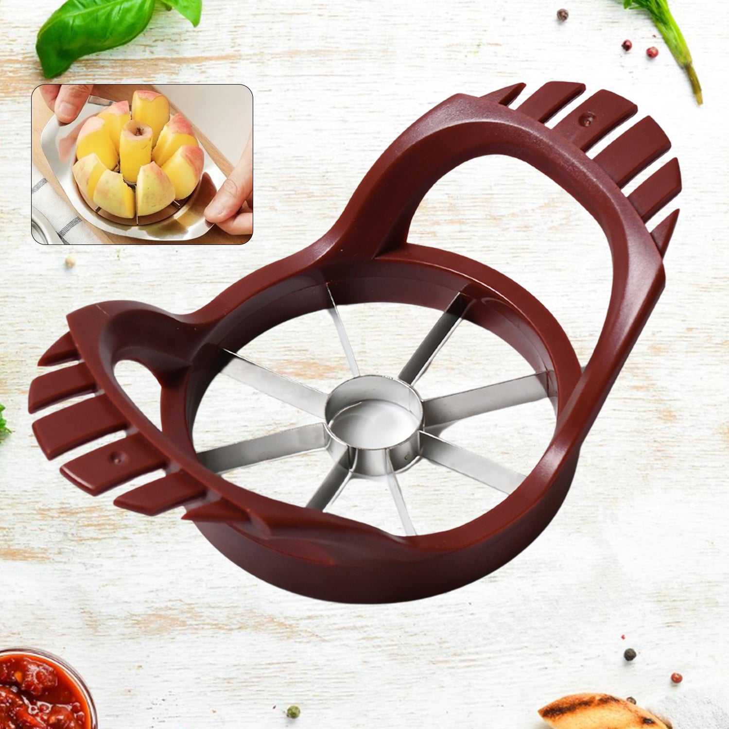 stainless steel apple cut, apple slicer, fruit divider, core remover, separator stainless steel apple cut, apple slicer, fruit divider, core remover, separator